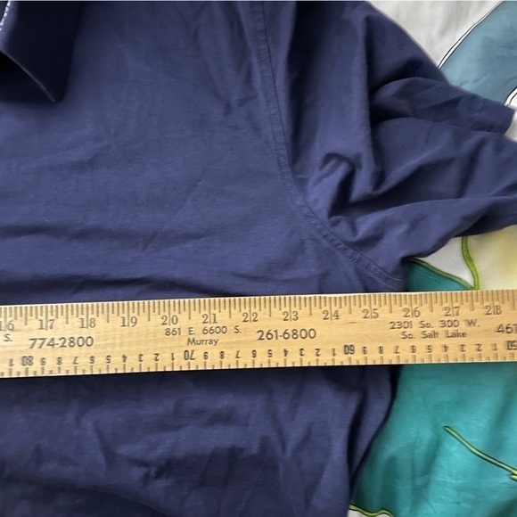 Butter cloth short sleeve button down  3X tall blue - Picture 6 of 6